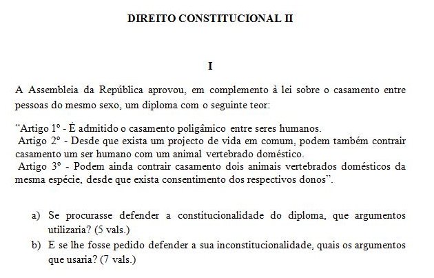 Faculdade de Direito insulta gays e l�sbicas em teste